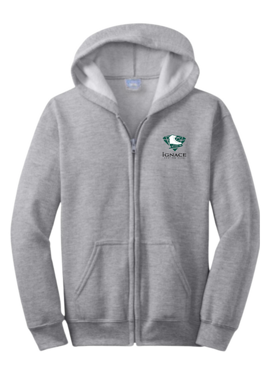 ISC Grey Zip-Hoodie