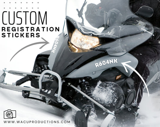 Custom Snowmobile Plate Stickers